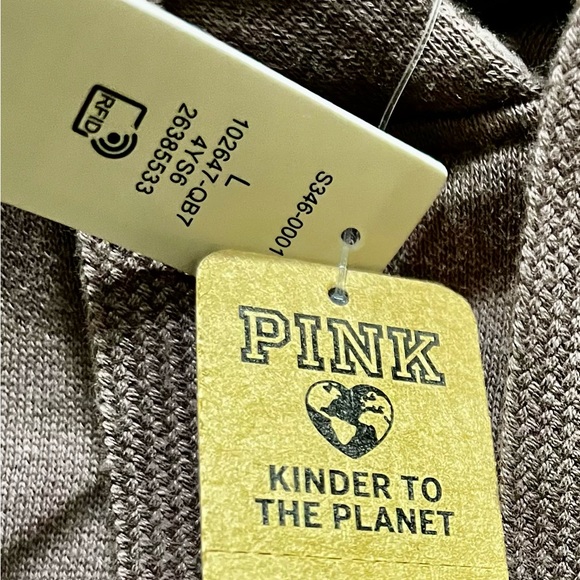 NWT Pink VS Love Pink sweatshirt with Sherpa and hoodie - Picture 4 of 16